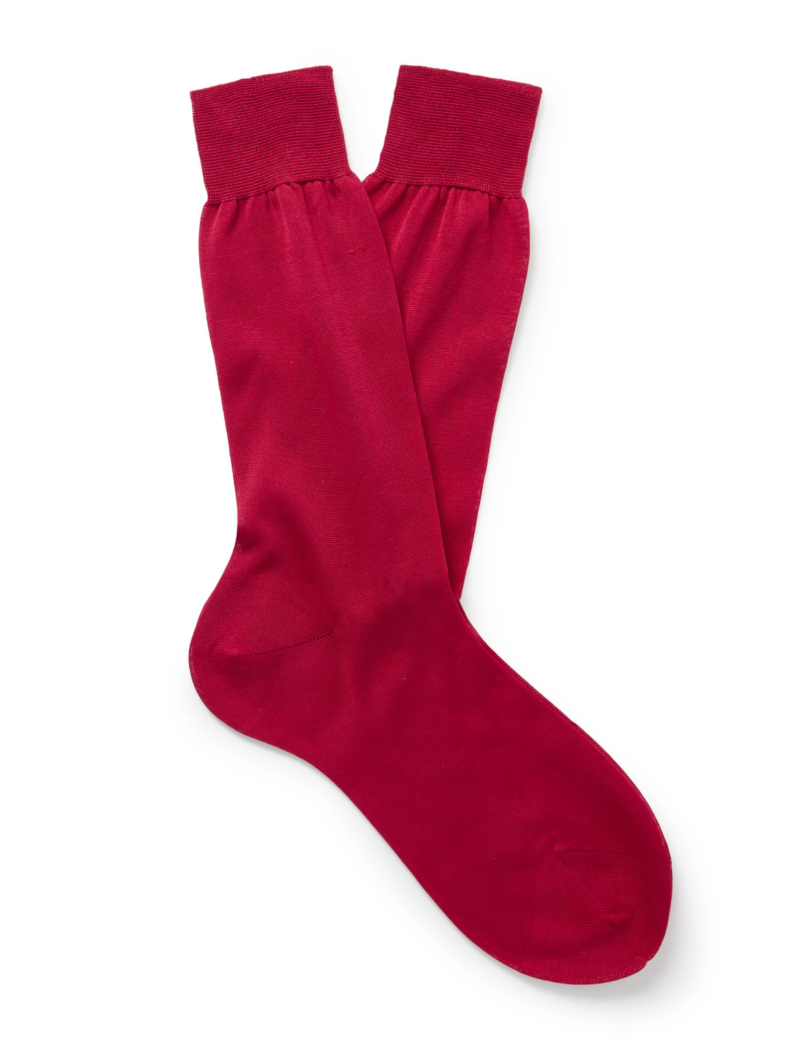 Anderson & Sheppard Cotton Socks In Red