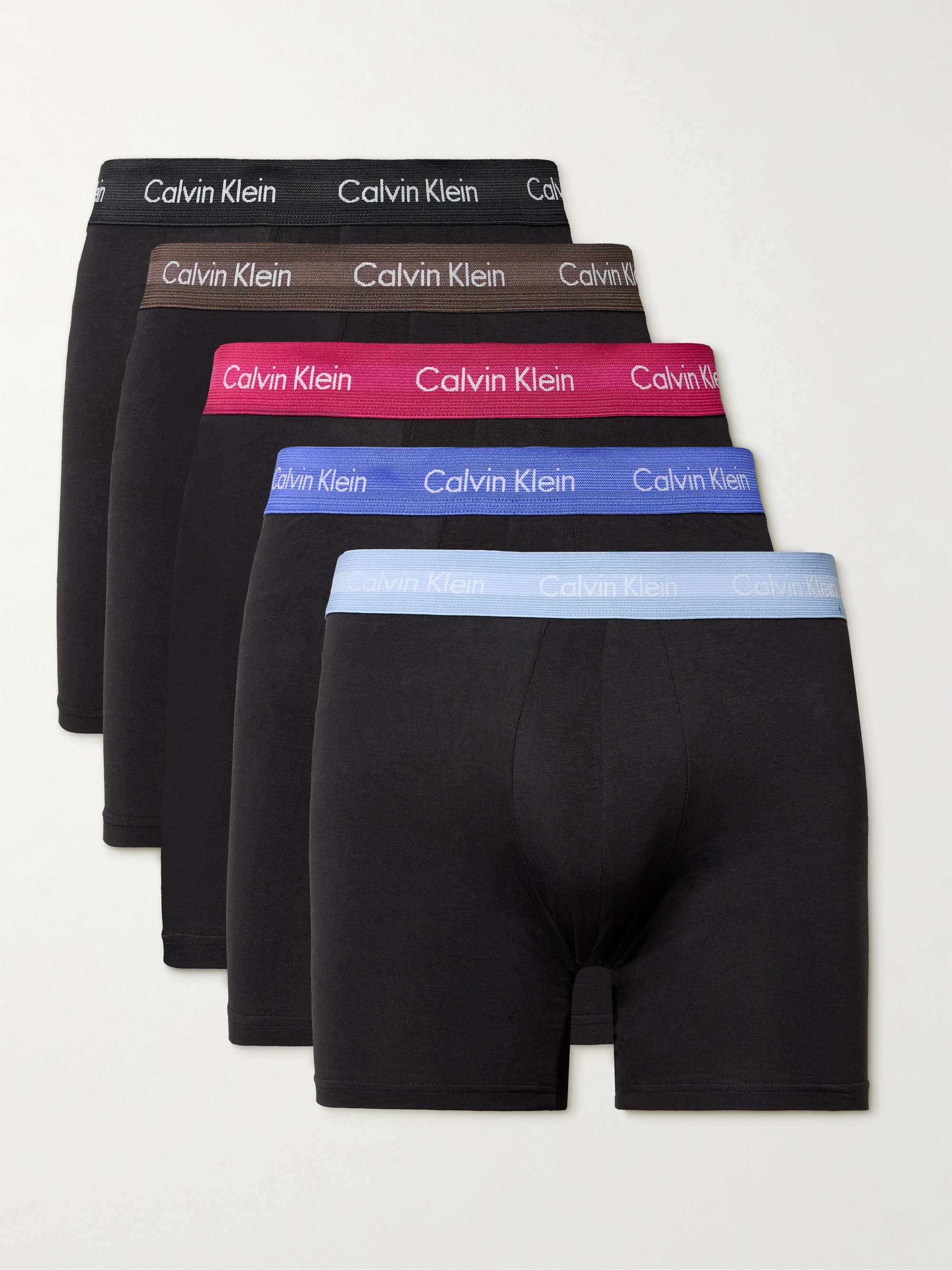 CALVIN KLEIN UNDERWEAR Five-Pack Stretch-Cotton Boxer Briefs for Men | MR  PORTER