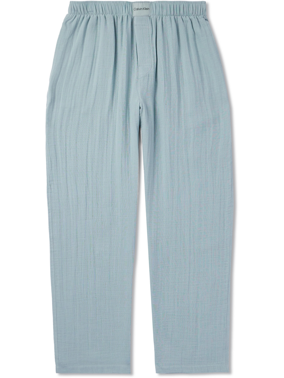 Calvin Klein Underwear Wide-leg Cotton-gauze Pyjama Trousers In Blue