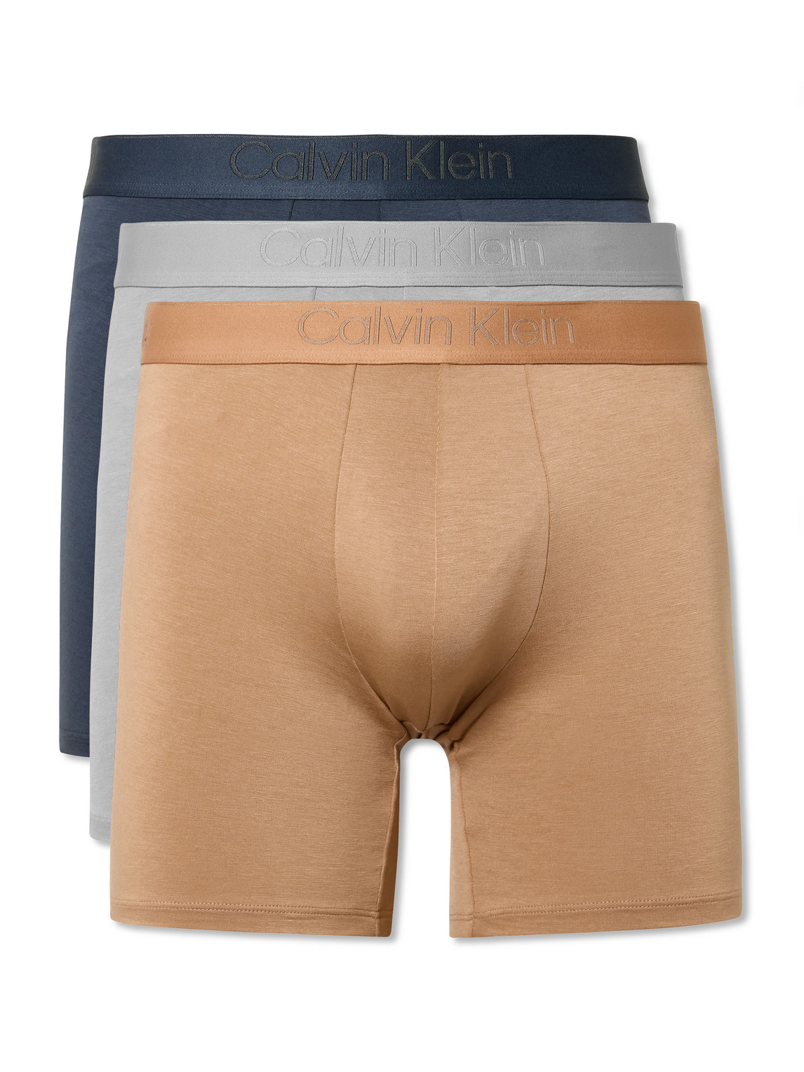 Calvin Klein Underwear Three-pack Stretch Lyocell-blend Boxer Briefs In Multi