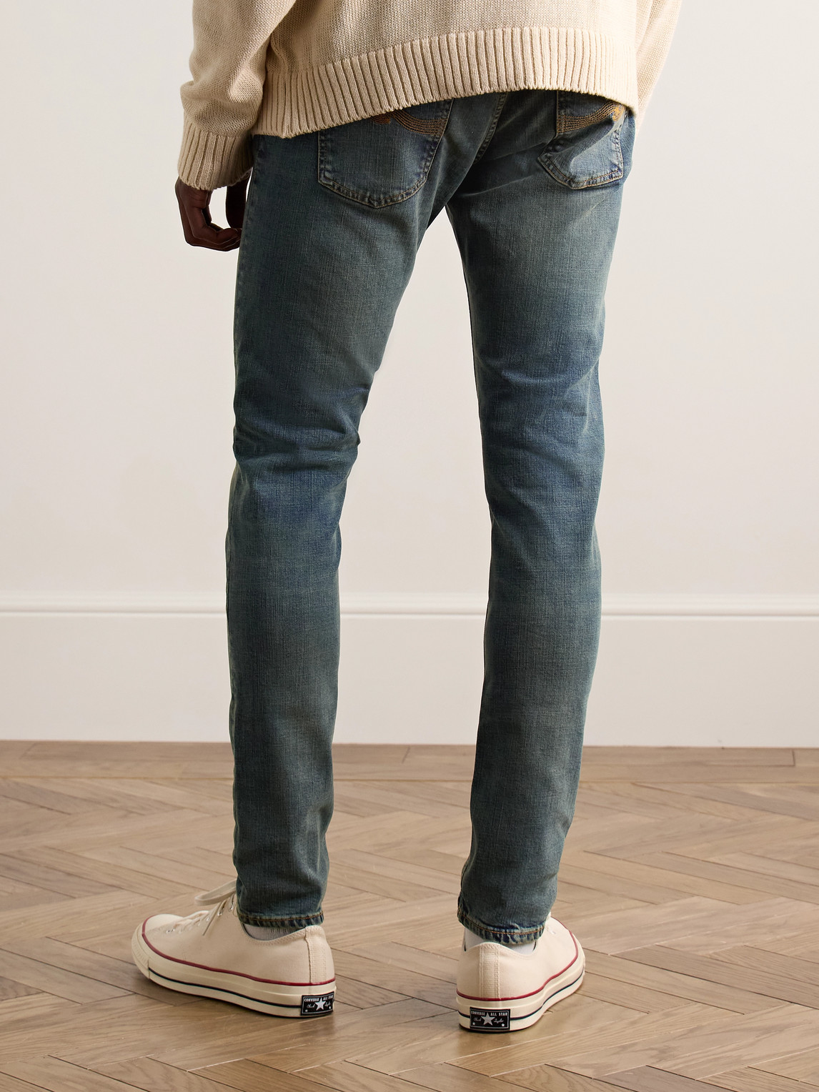 Shop Nudie Jeans Tight Terry Skinny-fit Jeans In Blue
