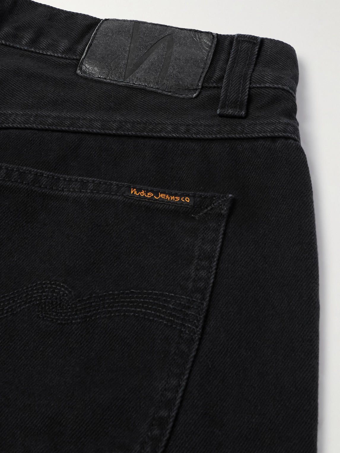 Shop Nudie Jeans Josh Denim Shorts In Black
