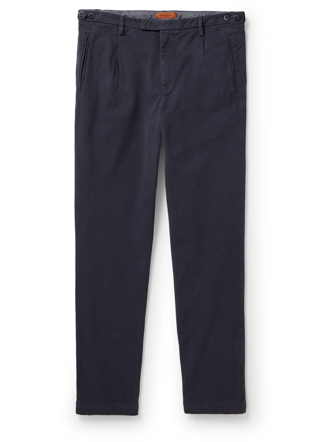 Barena Venezia Straight-leg Cotton-blend Twill Trousers In Blue
