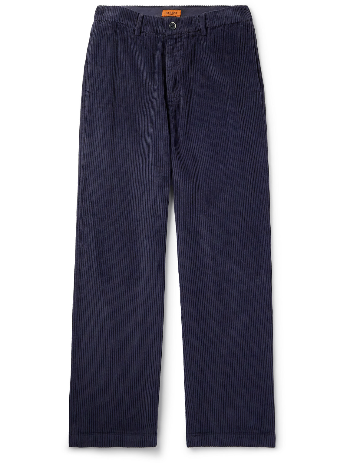 Barena Venezia Velier Straight-leg Garment-dyed Cotton-corduroy Trousers In Blue