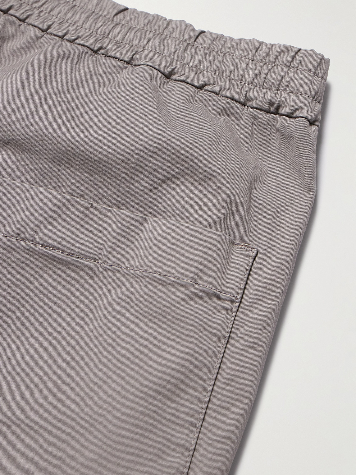 Shop Barena Venezia Tapered Garment-dyed Cotton-blend Gabardine Trousers In Gray