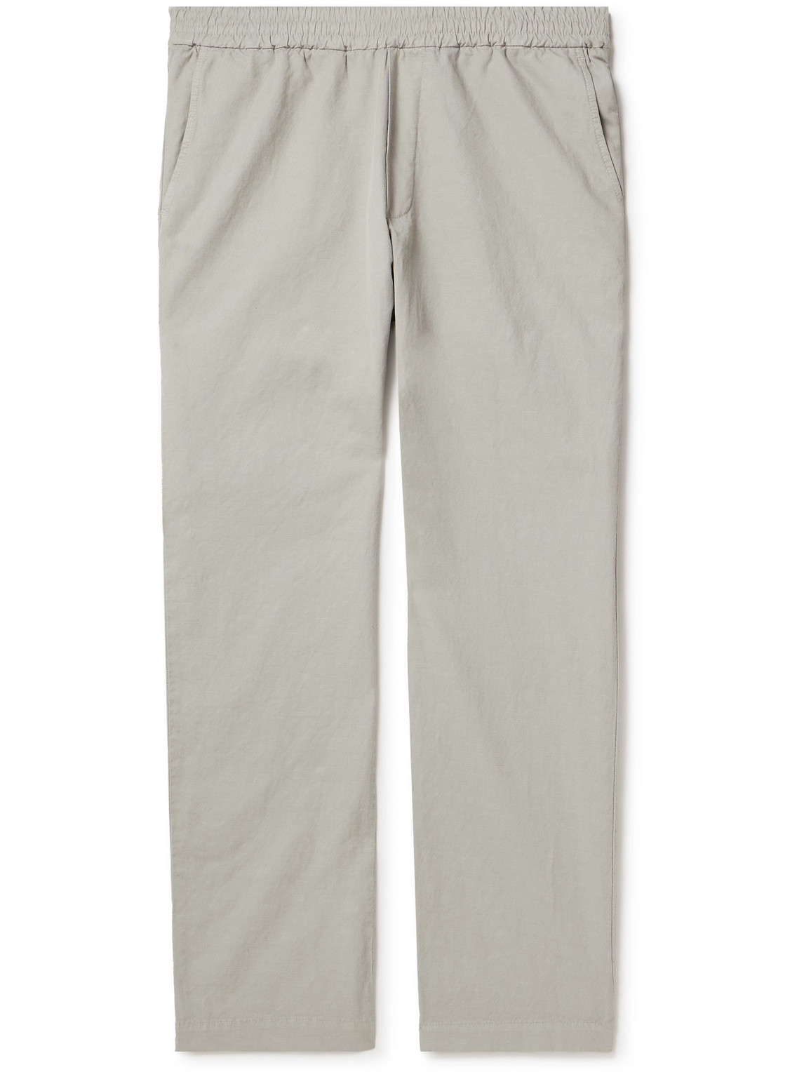 Barena Venezia Torsador Straight-leg Cotton-blend Drill Trousers In Grey