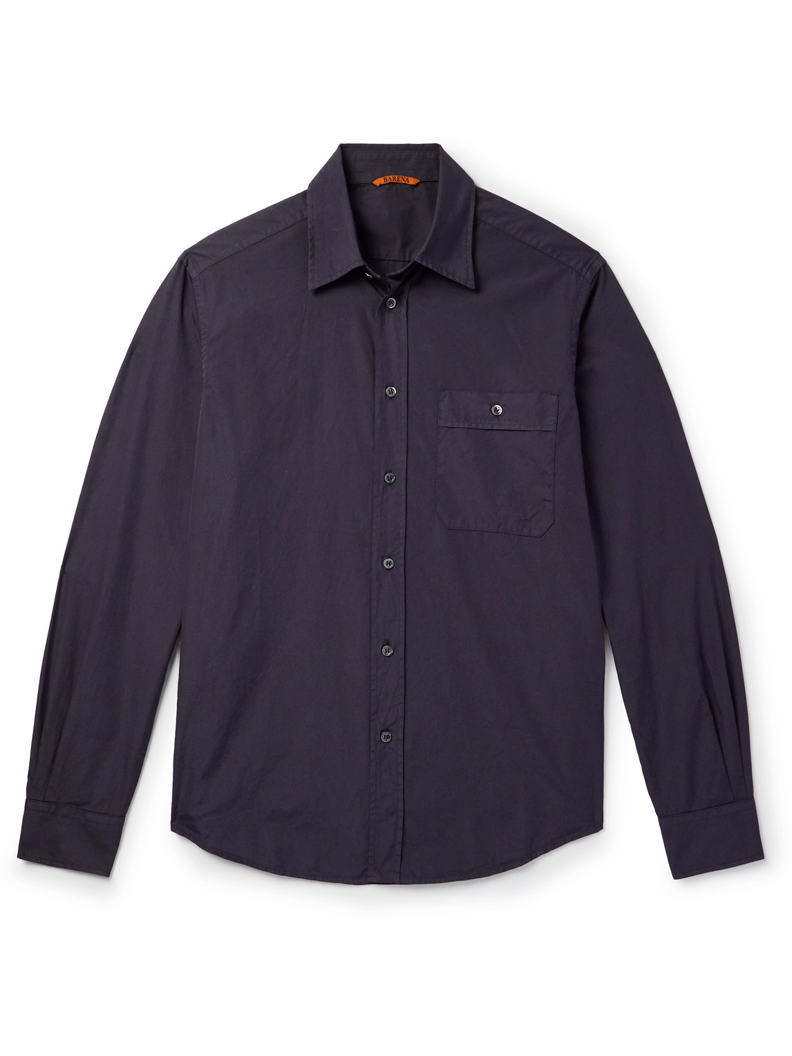 Faziol Garment-Dyed Cotton-Poplin Shirt