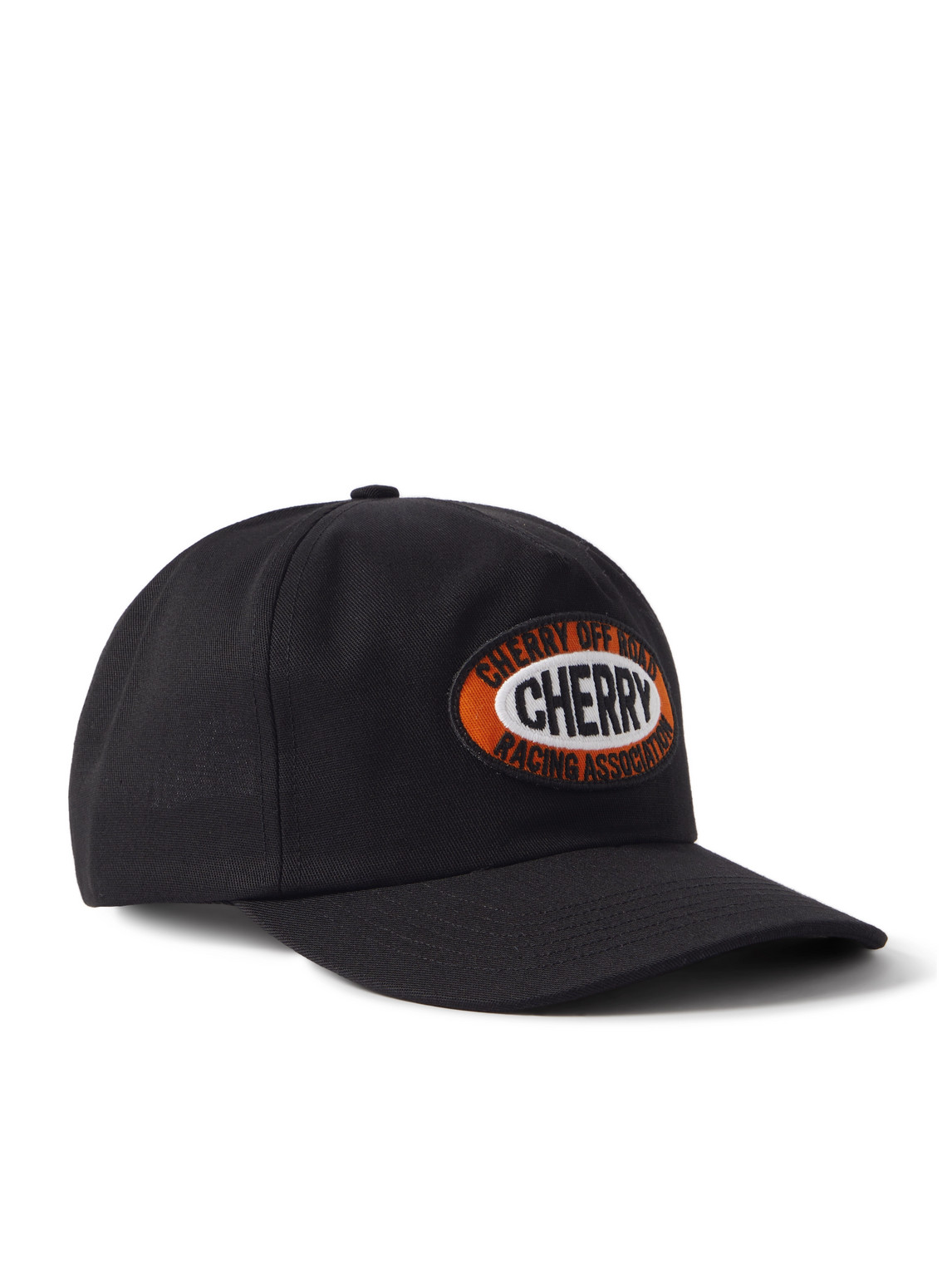 Cherry Los Angeles Logo-appliquèd Cotton-twill Baseball Cap In Black