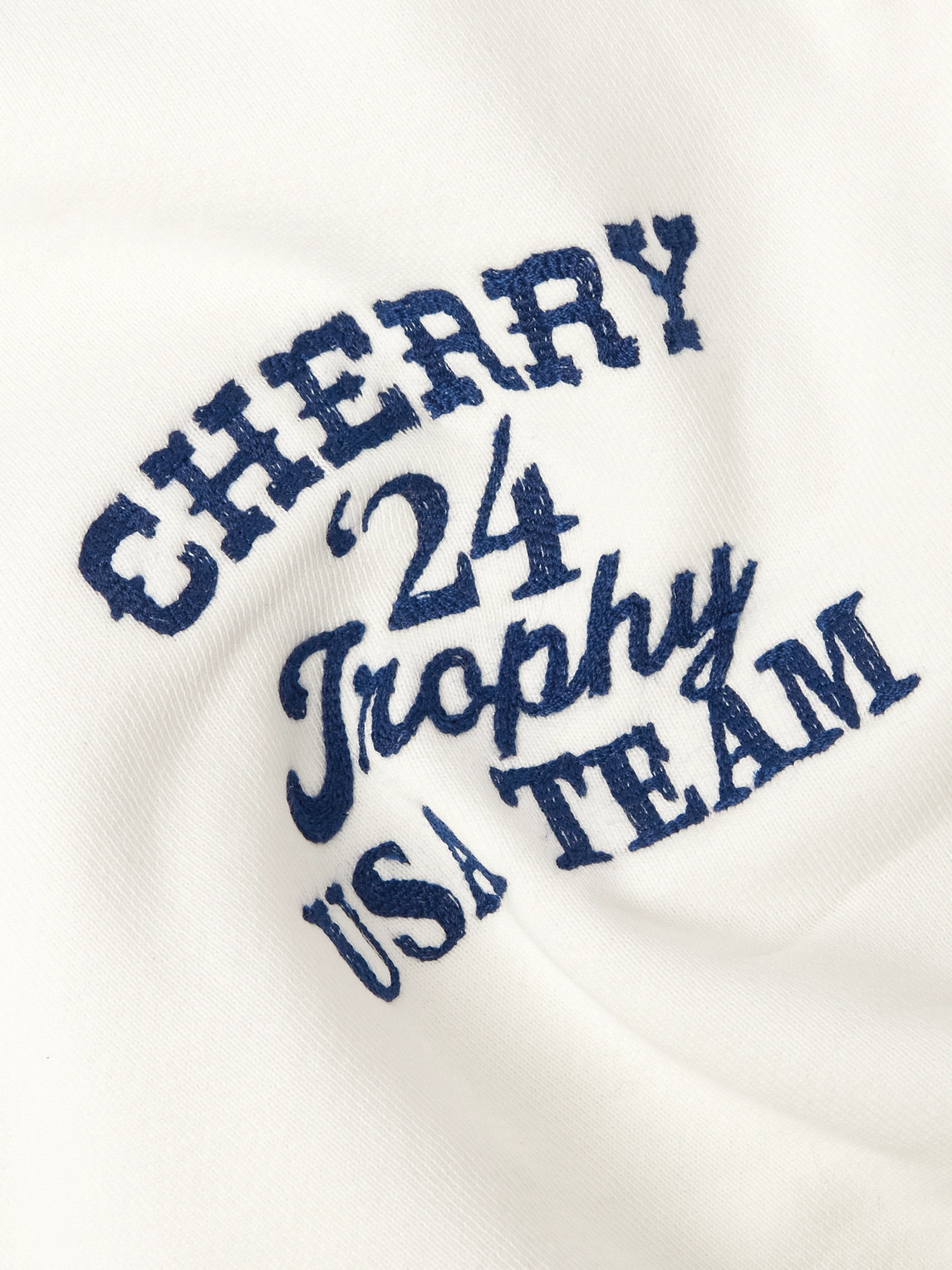 Shop Cherry Los Angeles Trophy Embroidered Printed Cotton-jersey Henley Sweatshirt In Neutrals