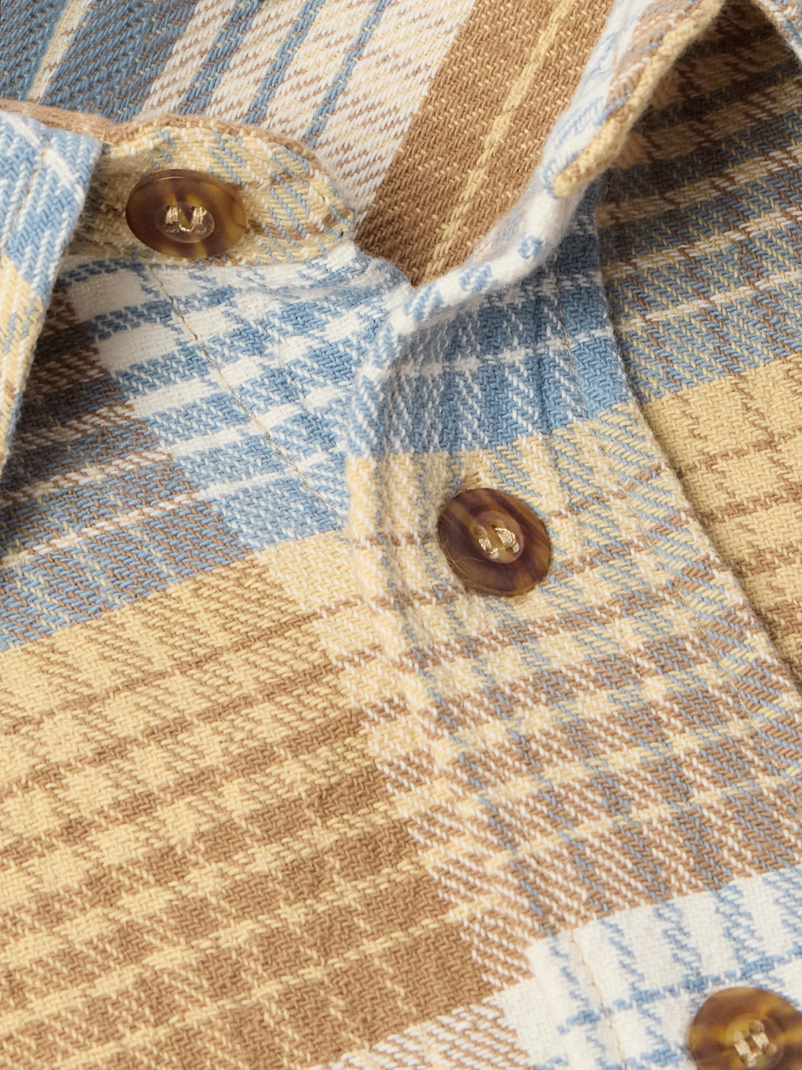 Shop Cherry Los Angeles Checked Cotton-flannel Shirt In Neutrals