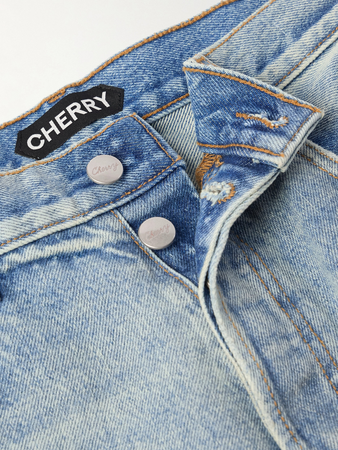 Shop Cherry Los Angeles Straight-leg Jeans In Blue