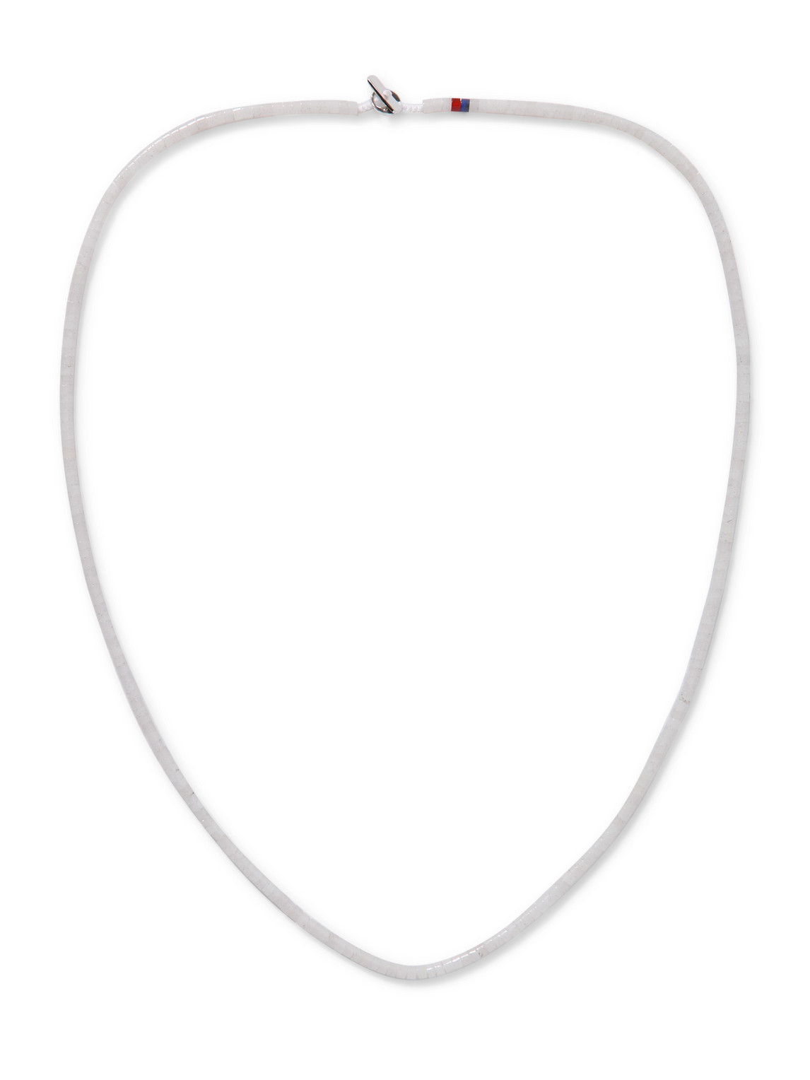 Miansai Zane Silver Multi-stone Beaded Necklace In Metallic