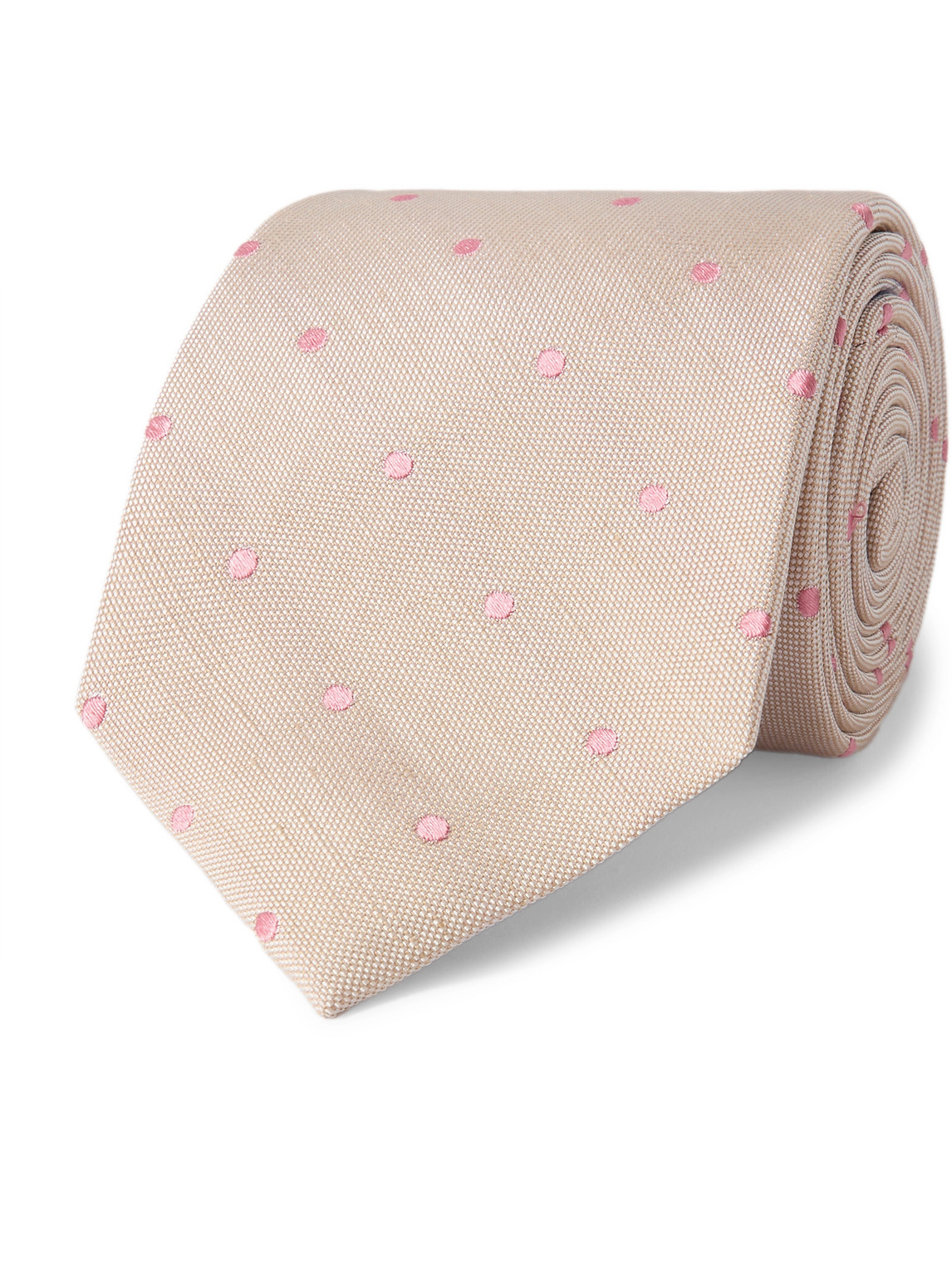 Richard James 8cm Polka-dot Silk-jacquard Tie In Pink