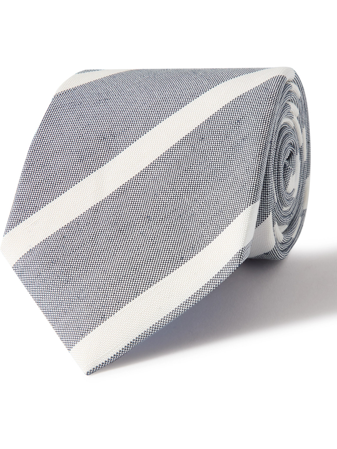 Richard James 8cm Striped Silk-jacquard Tie In Blue