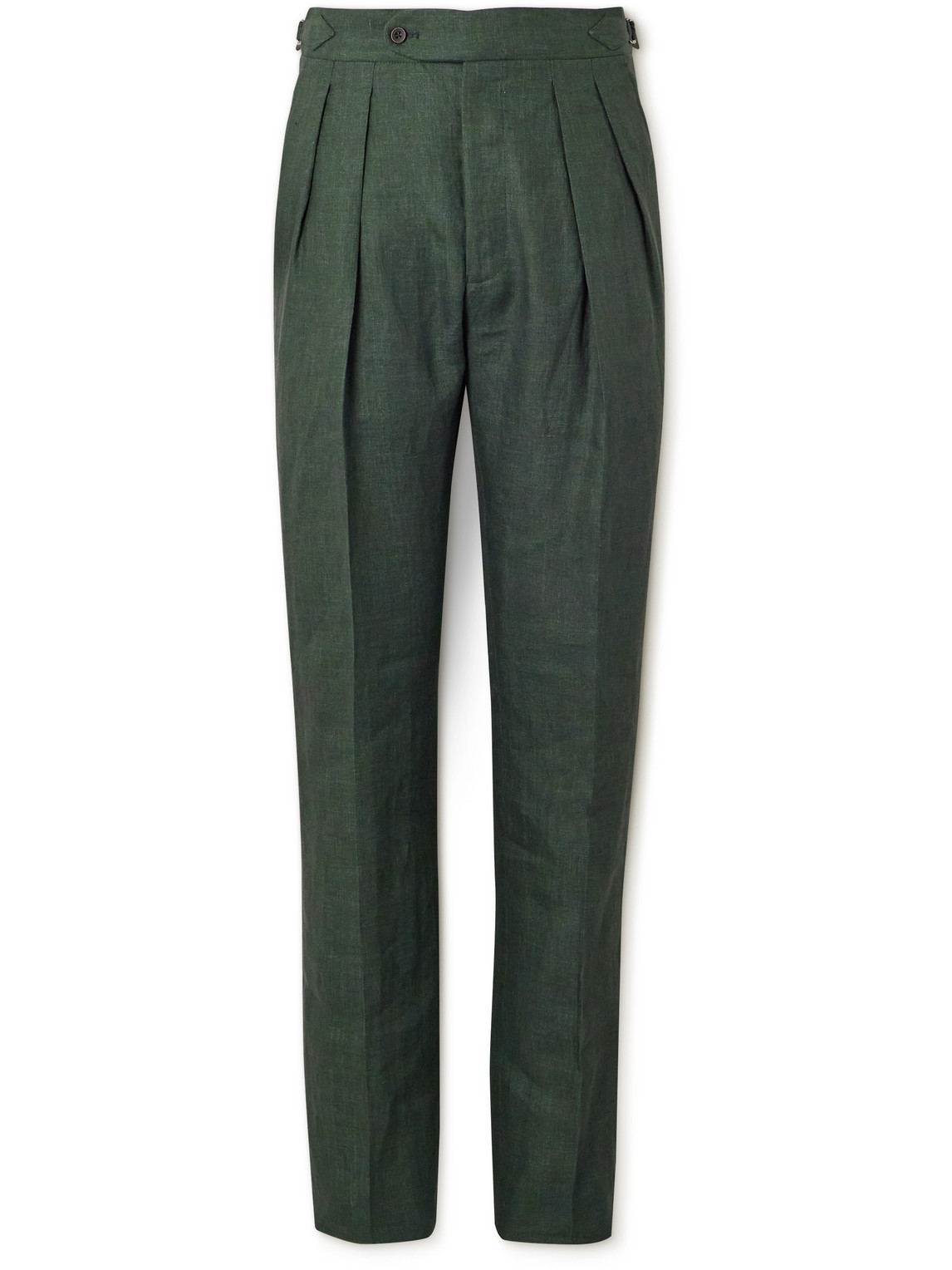 Richard James Straight-leg Pleated Linen Suit Trousers In Unknown