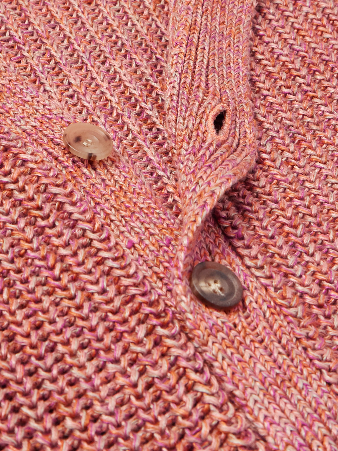Shop Richard James Ribbed Linen Cardigan In Pink
