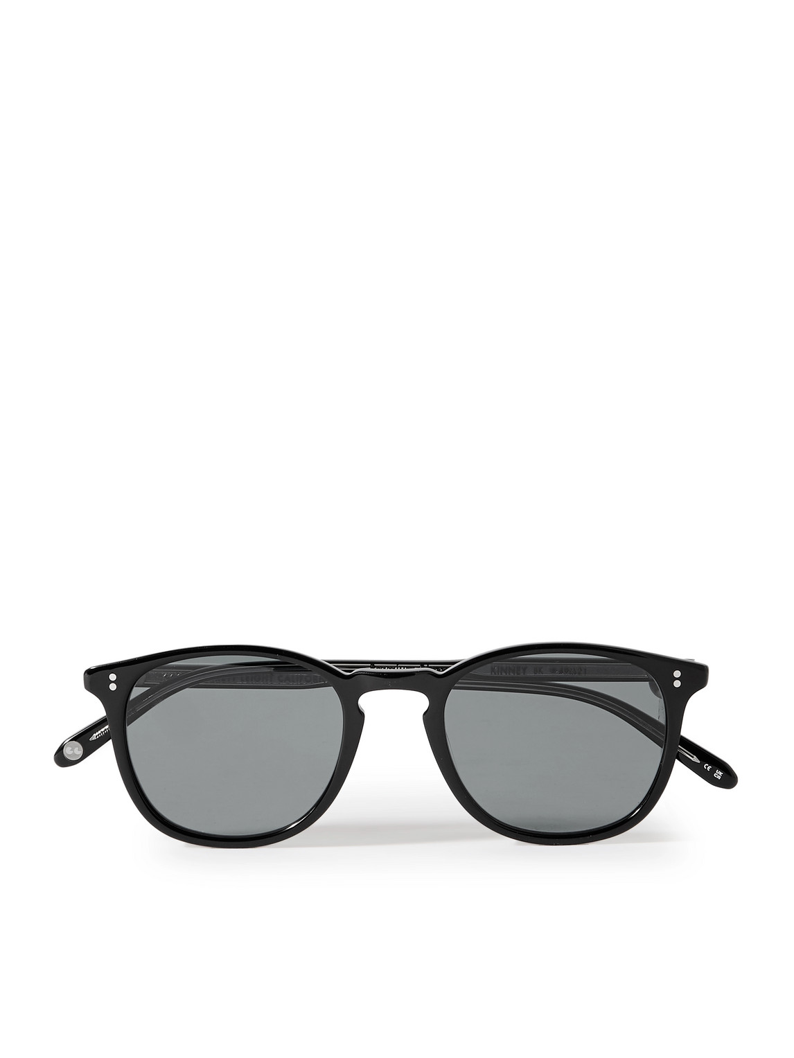 Shop Garrett Leight California Optical Kinney Round-frame Acetate Sunglasses In Black