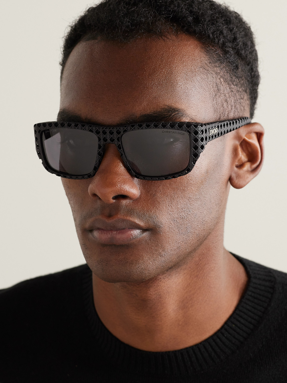 Shop Dior 3d S1i Square-frame Textured-acetate Sunglasses In Black