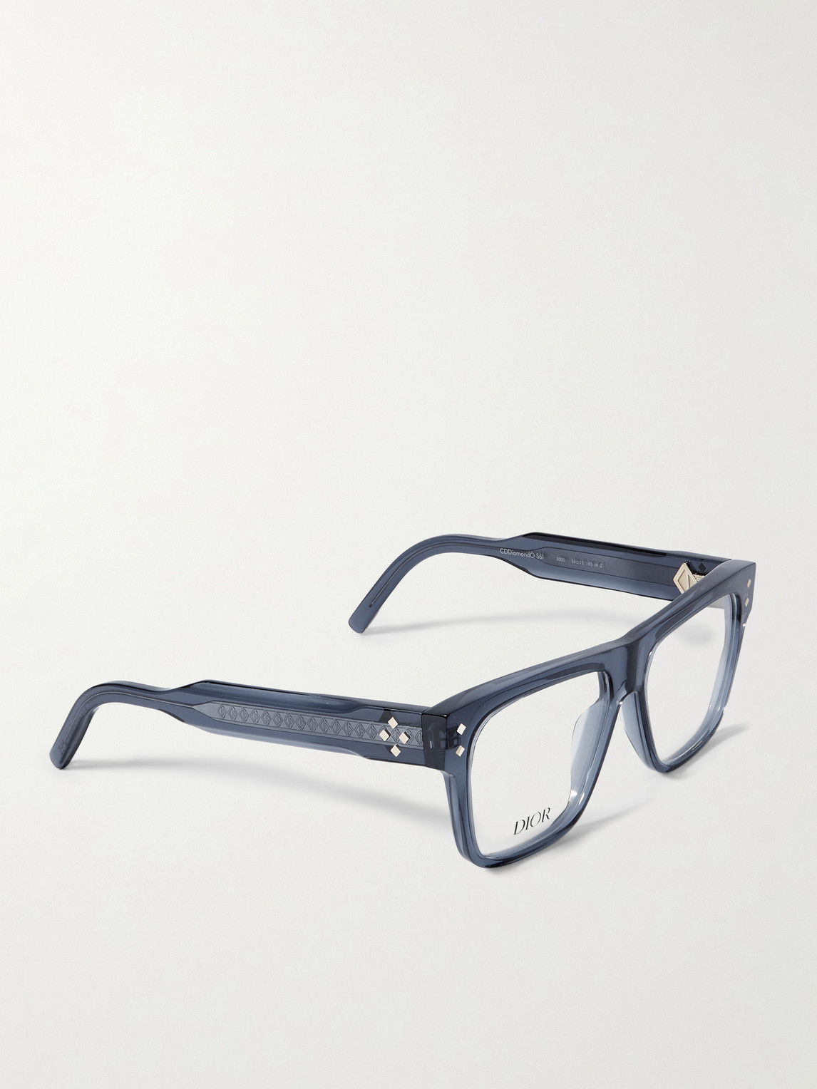 Shop Dior Cd Diamond S6i Square-frame Acetate Optical Glasses In Blue