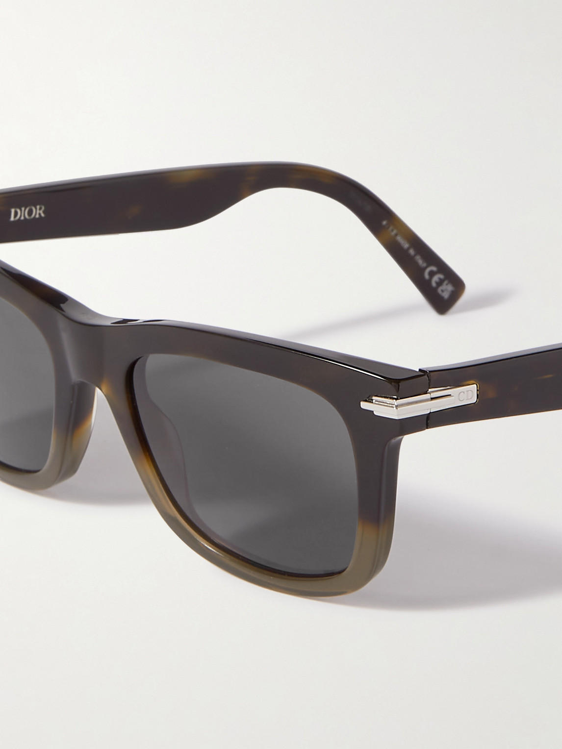 Shop Dior Blacksuit S11i D-frame Acetate Sunglasses In Brown