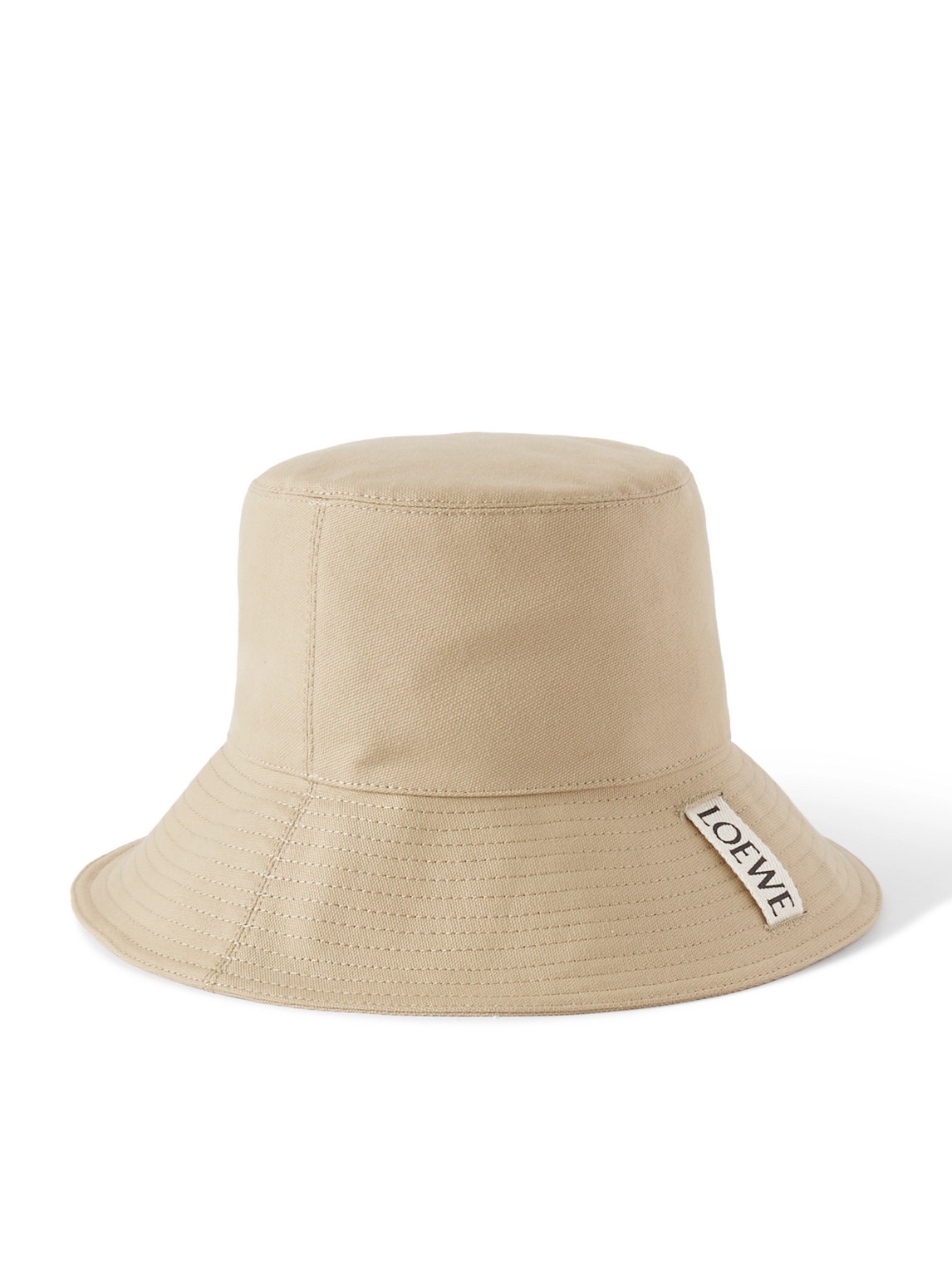 Loewe Paula's Ibiza Logo-appliquèd Cotton-canvas Bucket Hat In Brown