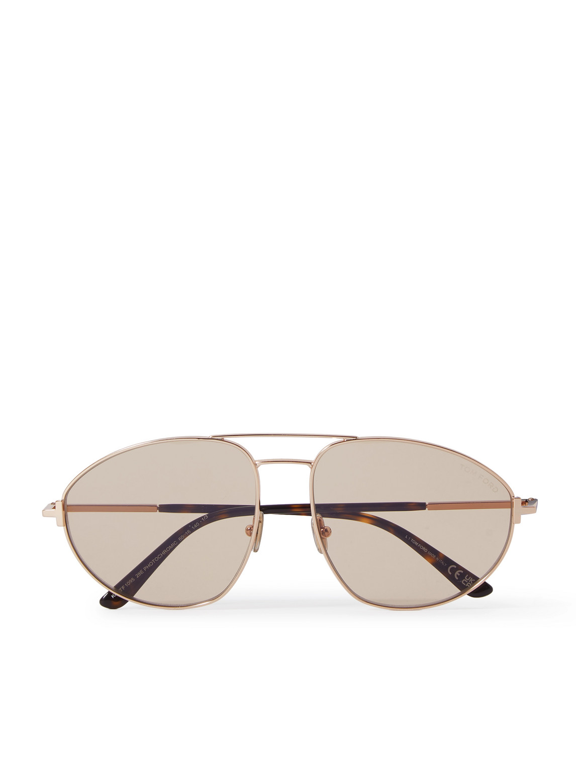 Tom Ford Ken Aviator-style Rose Gold-tone Sunglasses