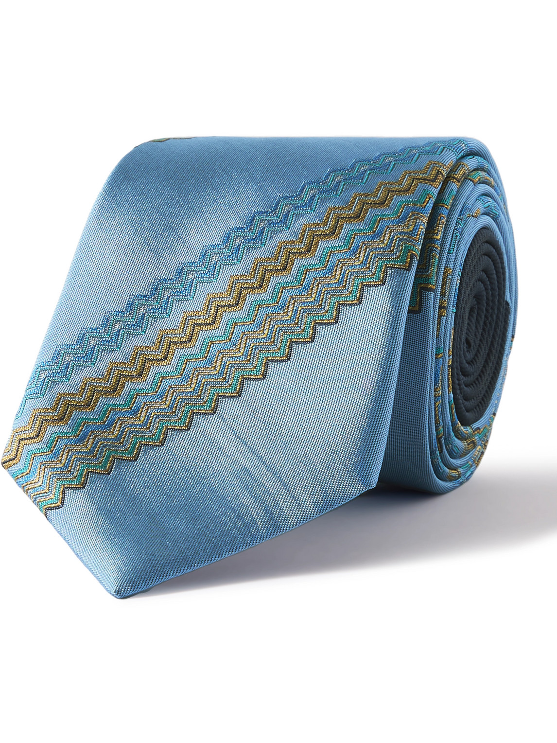 Missoni 7cm Silk-jacquard Tie In Blue