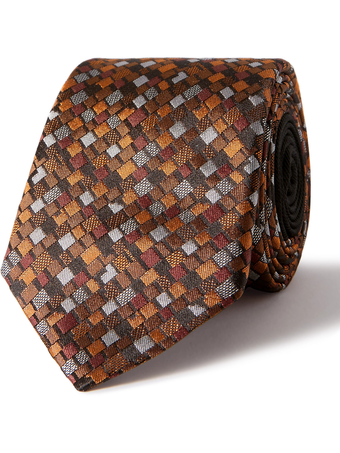Missoni 7cm Silk-jacquard Tie In Brown