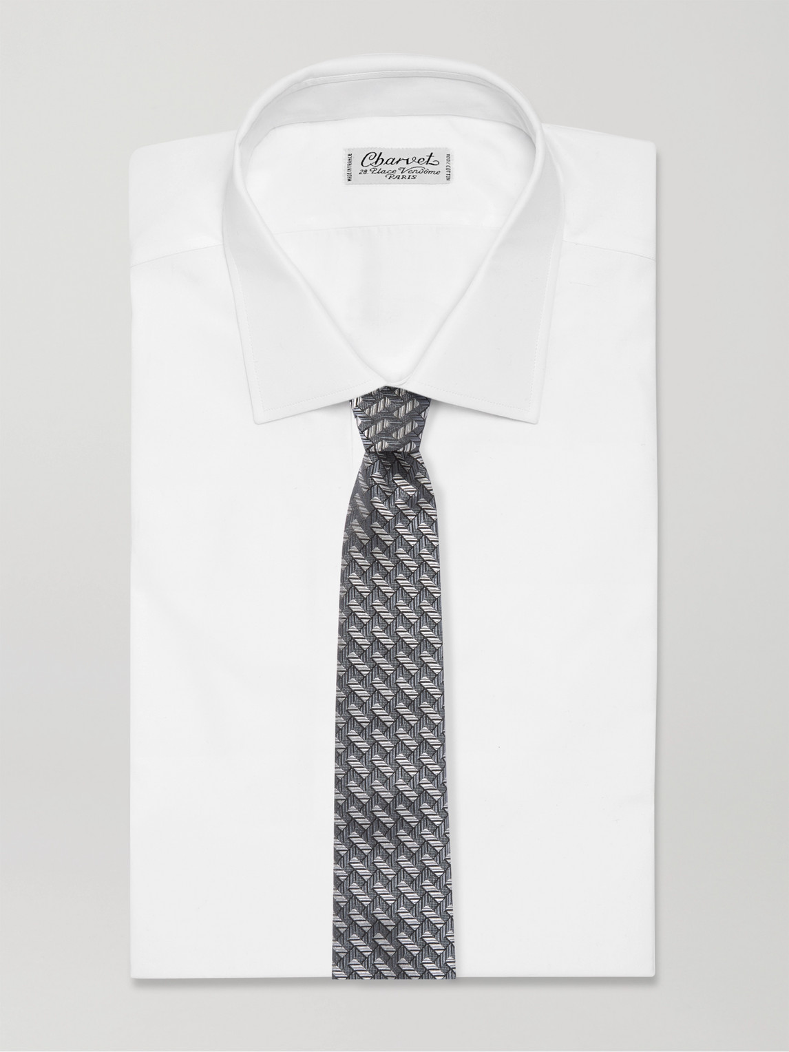 Shop Missoni 7cm Silk-jacquard Tie In Gray