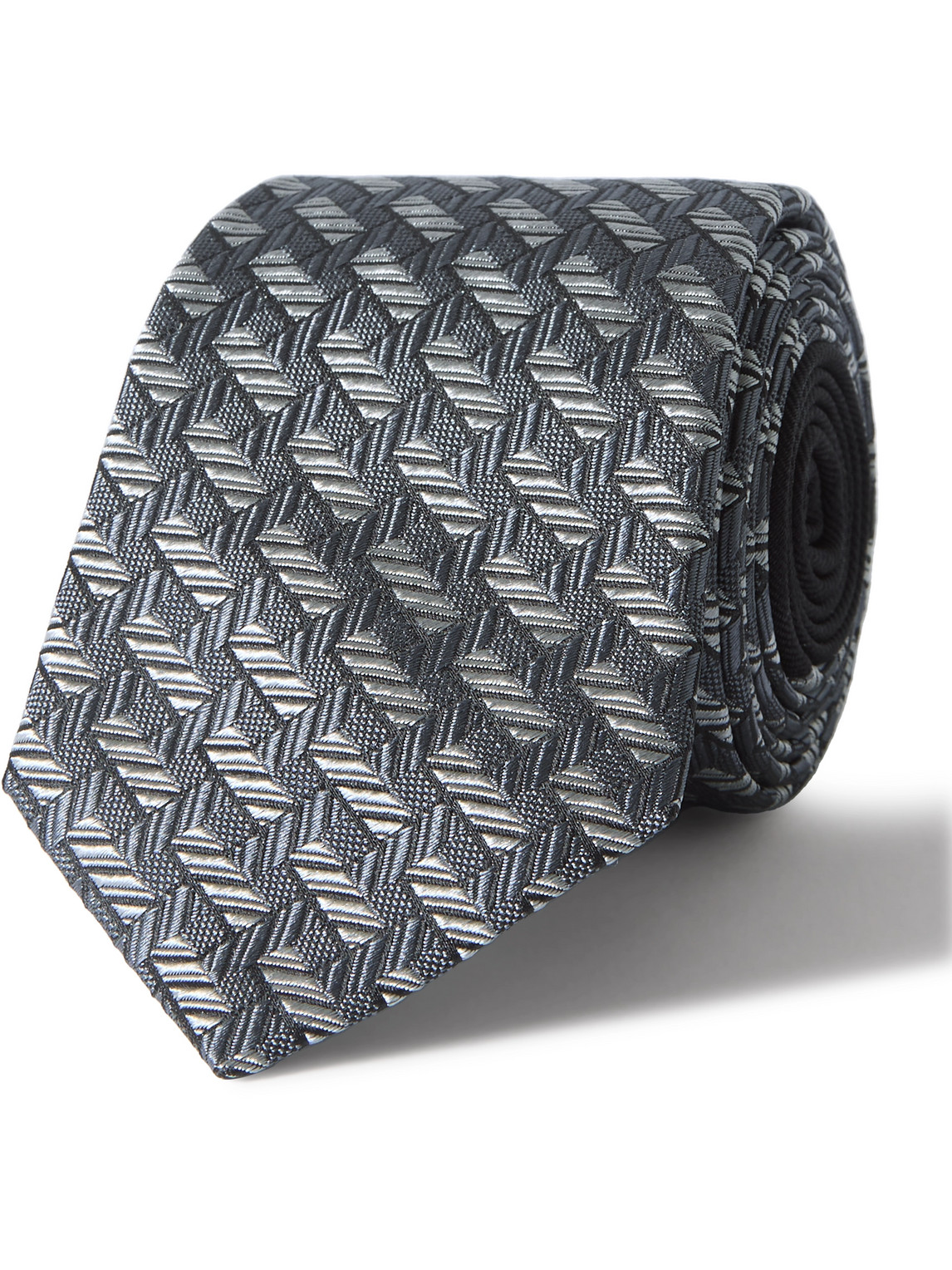 Missoni 7cm Silk-jacquard Tie In Gray