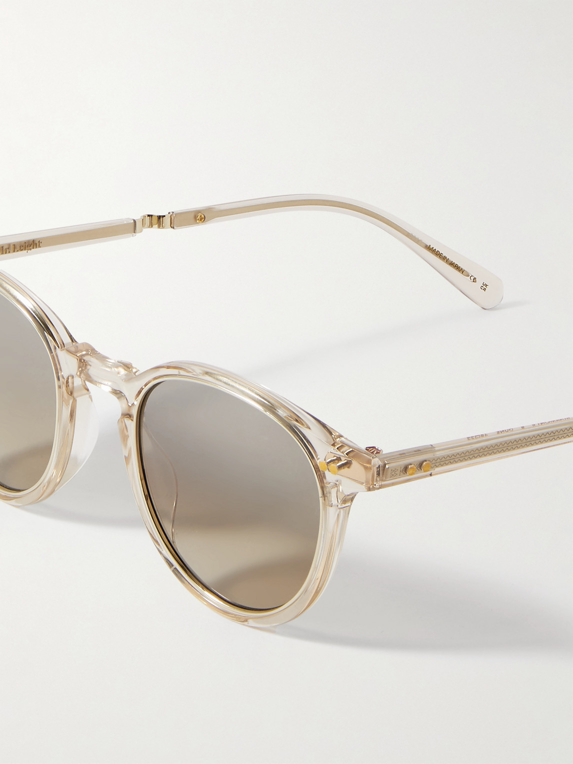 Shop Mr Leight Marmont Ii Round-frame Acetate Sunglasses In Neutrals