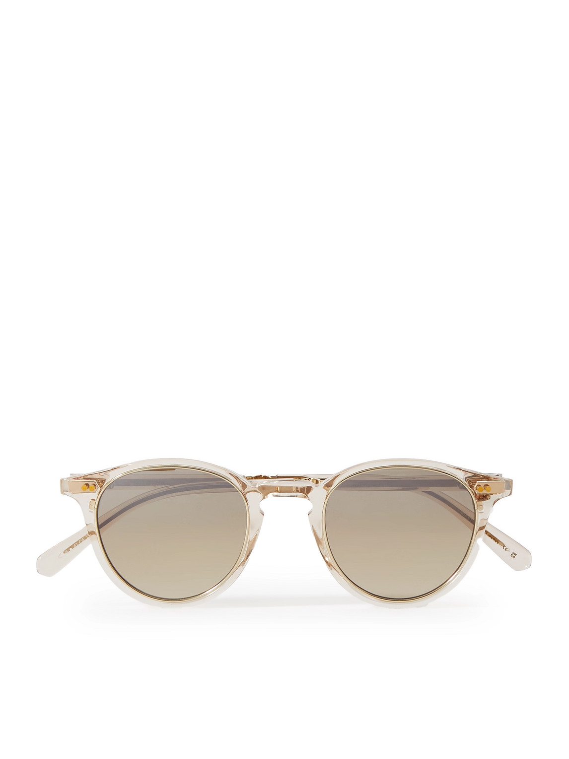 Shop Mr Leight Marmont Ii Round-frame Acetate Sunglasses In Neutrals