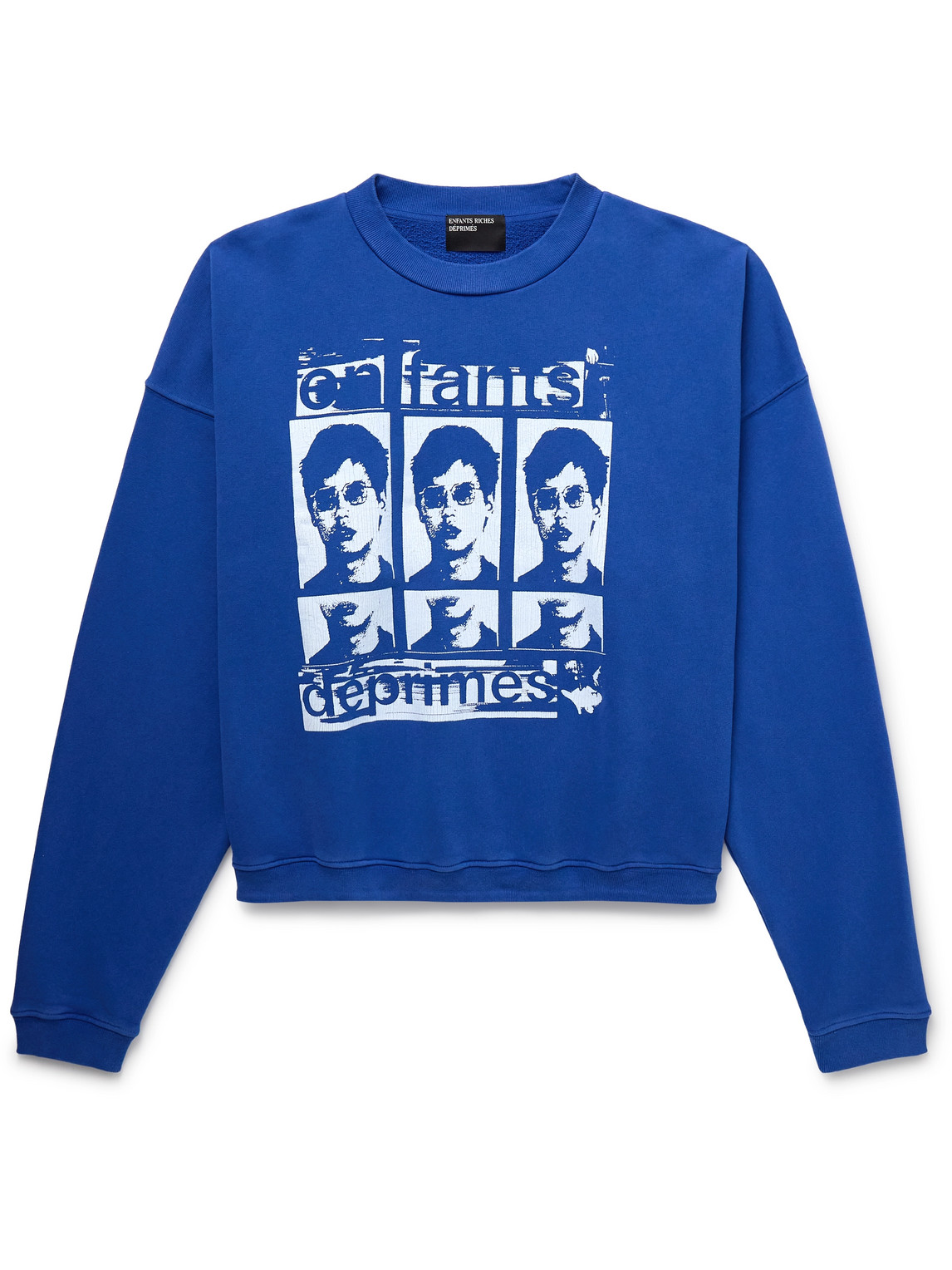 Enfants Riches Deprimes Xerox Boy Logo-print Cotton-jersey Sweatshirt In Blue