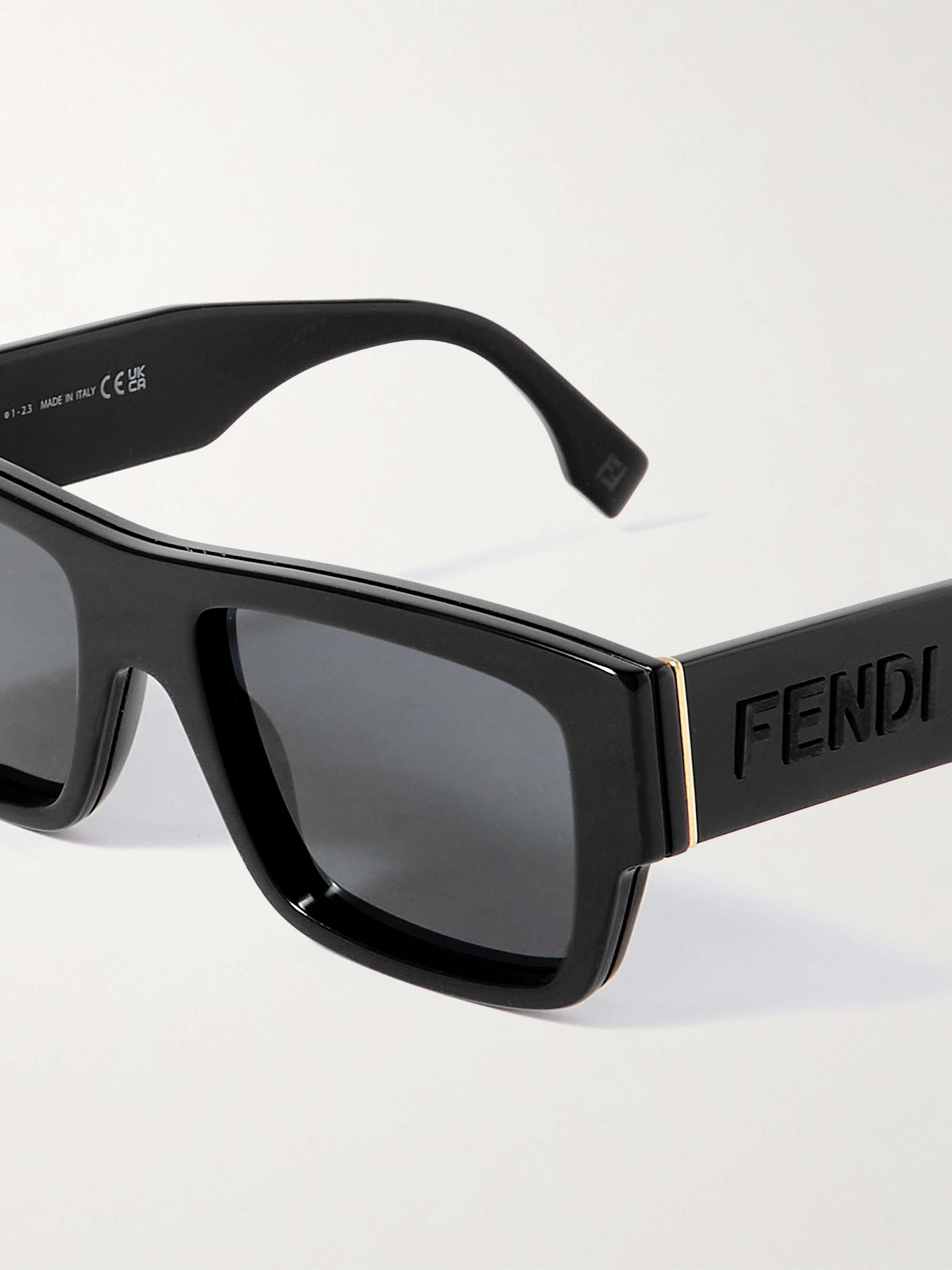 FENDI EYEWEAR Signature D Frame Acetate Sunglasses for Men MR PORTER