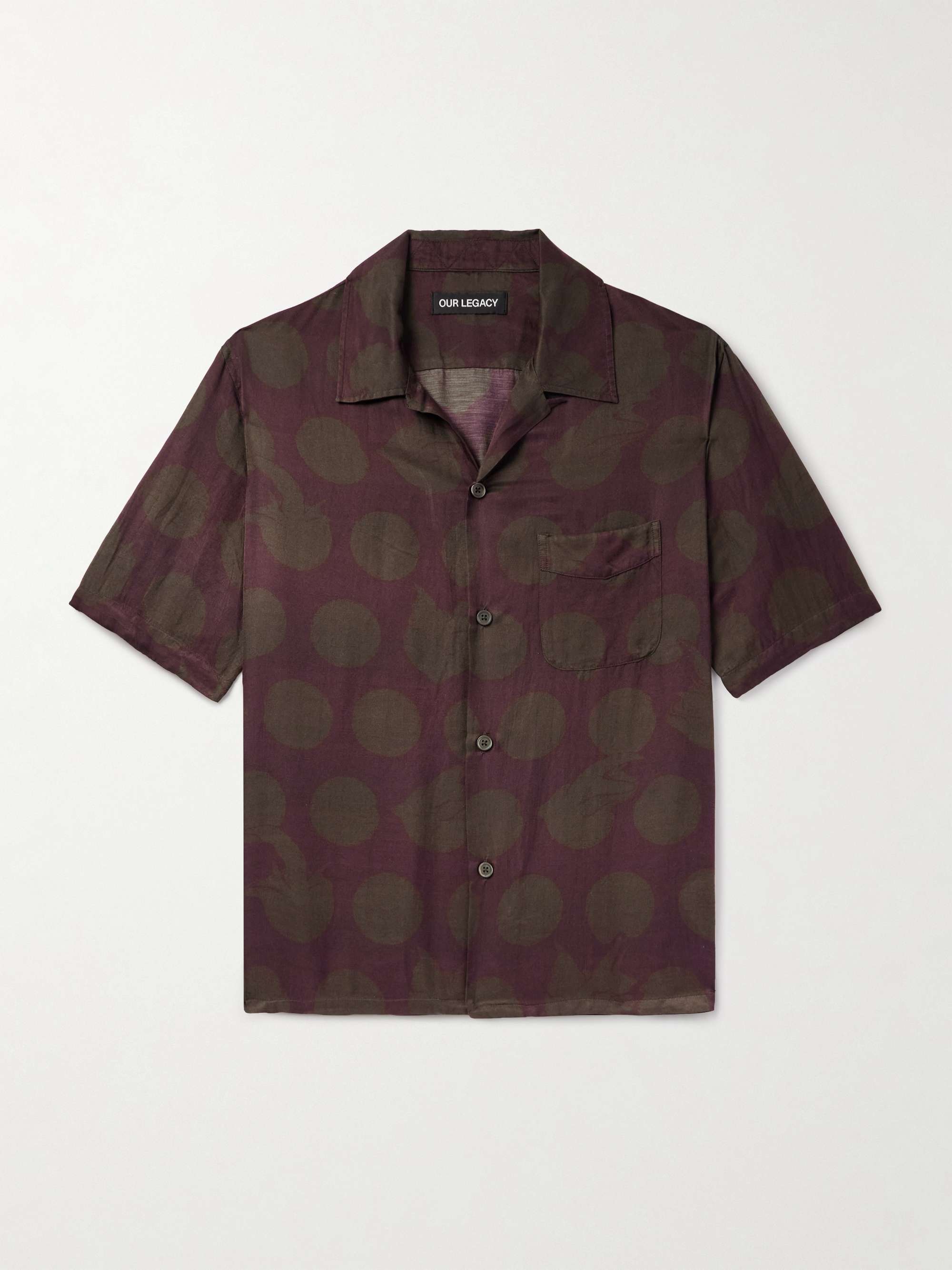 OUR LEGACY Heusen Convertible-Collar Polka-Dot Cotton and Silk-Blend Shirt  for Men | MR PORTER