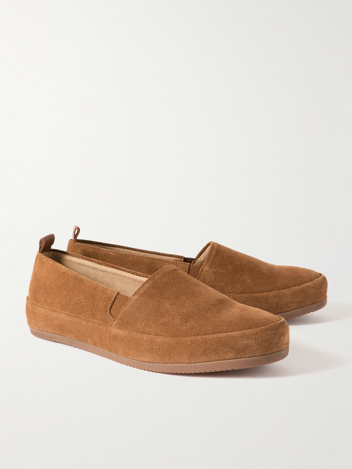 Shop Mulo Suede Loafers In Brown