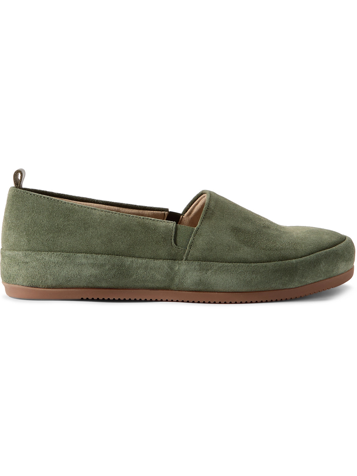 Mulo Suede Loafers In Green