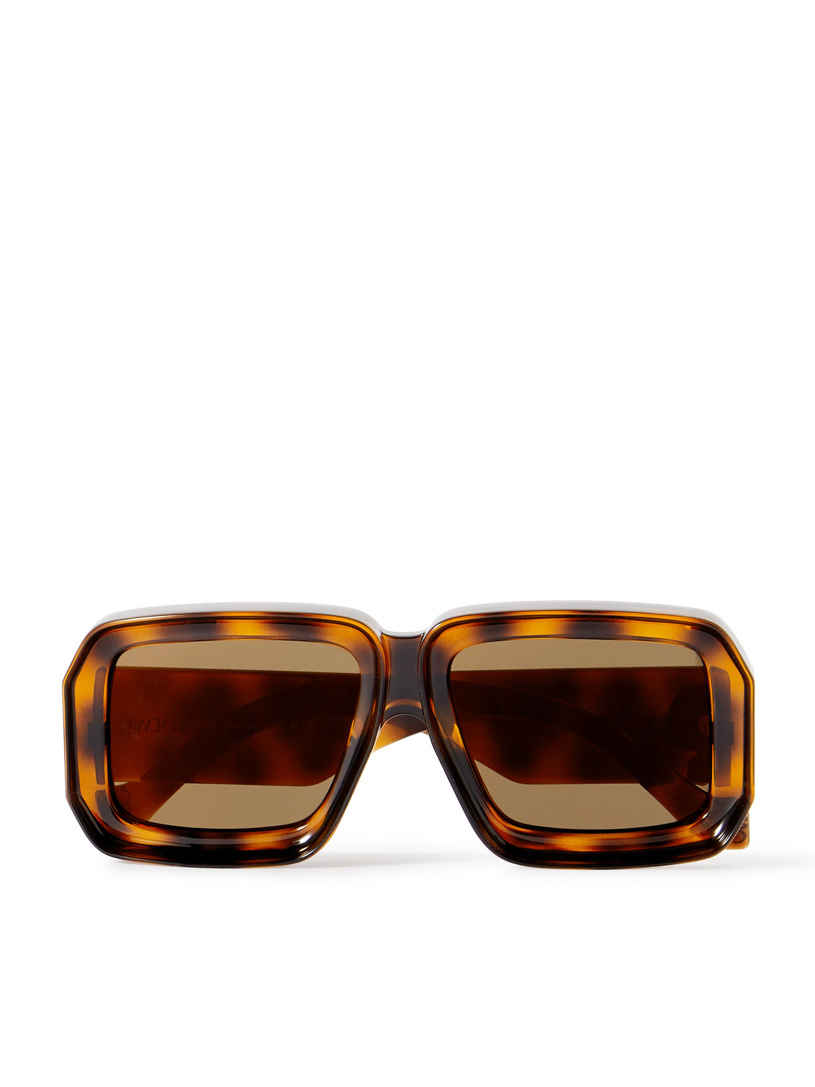 Shop Loewe Paula's Ibiza Dive Oversized Square-frame Tortoiseshell Acetate Sunglasses In Brown