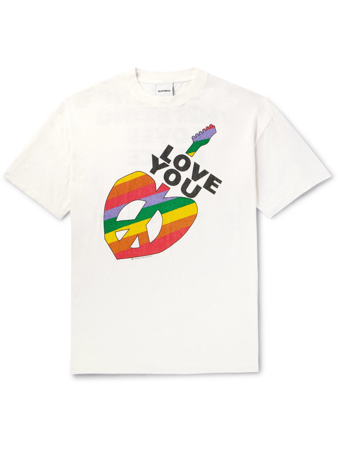 I Love You Printed Cotton-Jersey T-Shirt