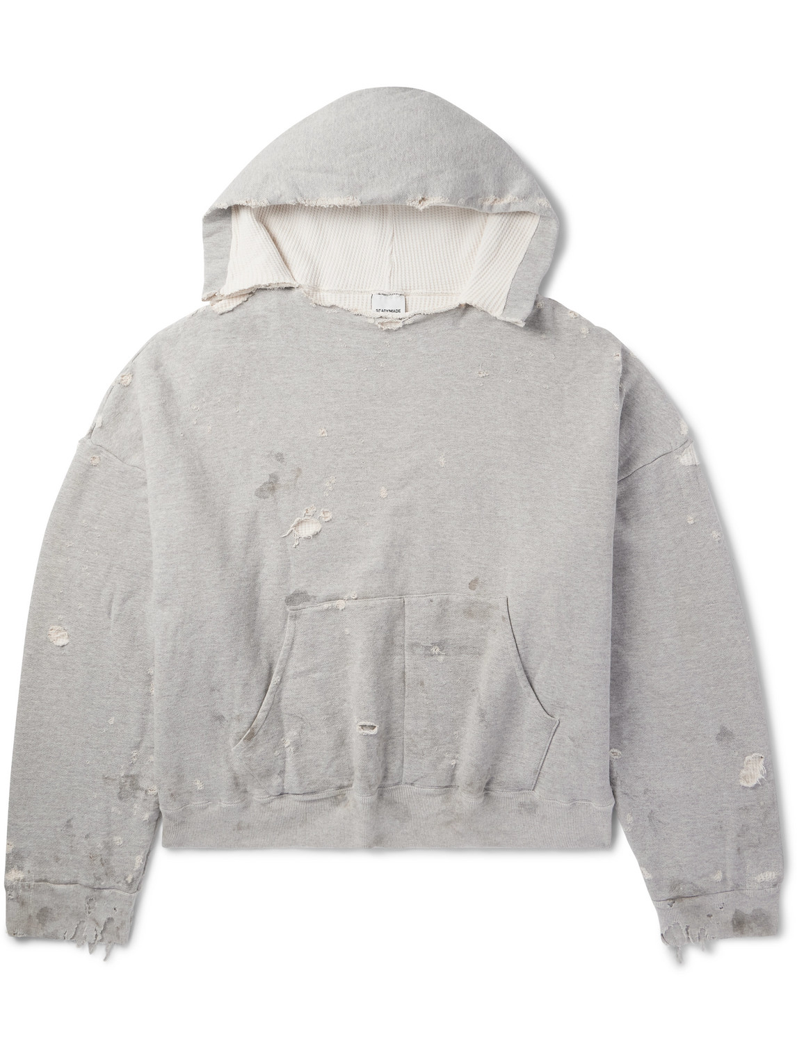 Distressed Cotton-Jersey Hoodie