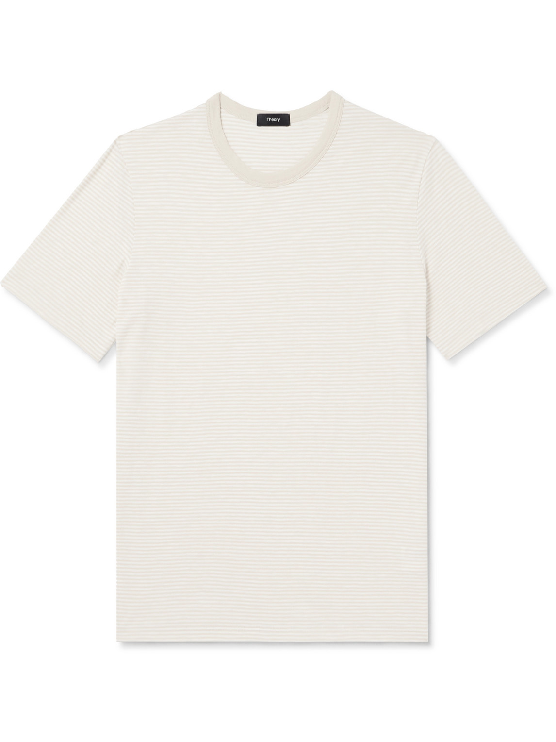 THEORY ESSENTIAL STRIPED COTTON-JERSEY T-SHIRT