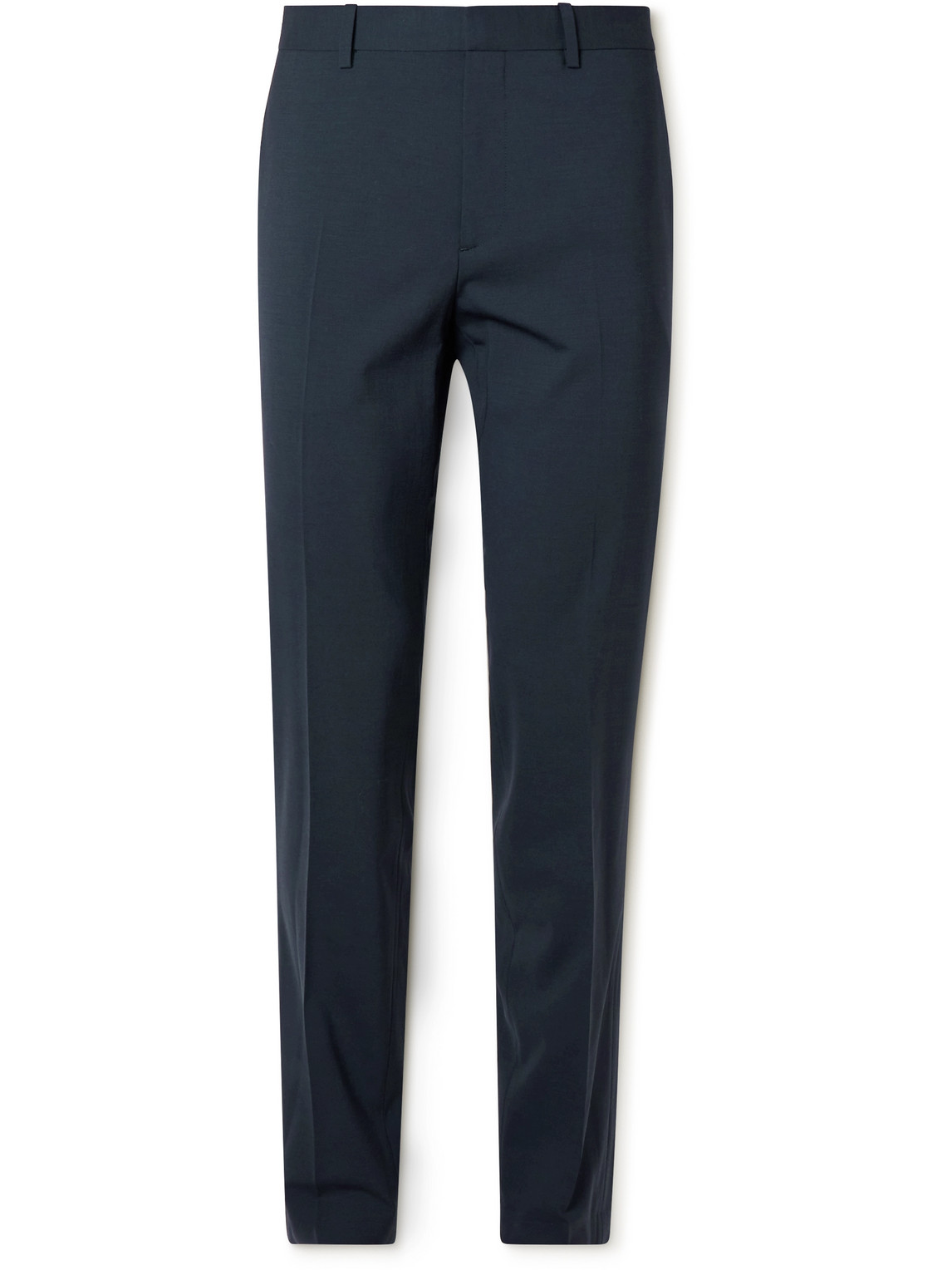 Theory Mayer Tapered Virgin Wool-blend Suit Trousers In Blue