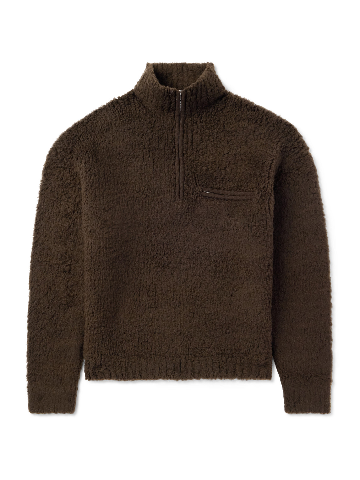 Boa Wool-Blend Bouclé Half-Zip Sweater