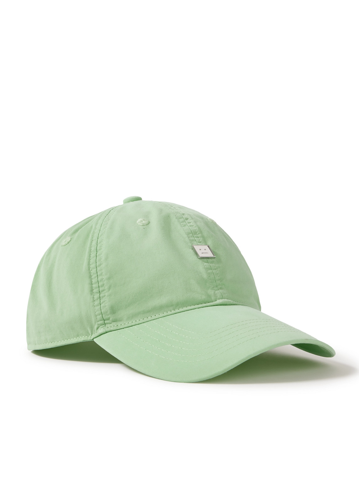 Acne Studios Cunov Logo-embellished Cotton-twill Baseball Cap In Green