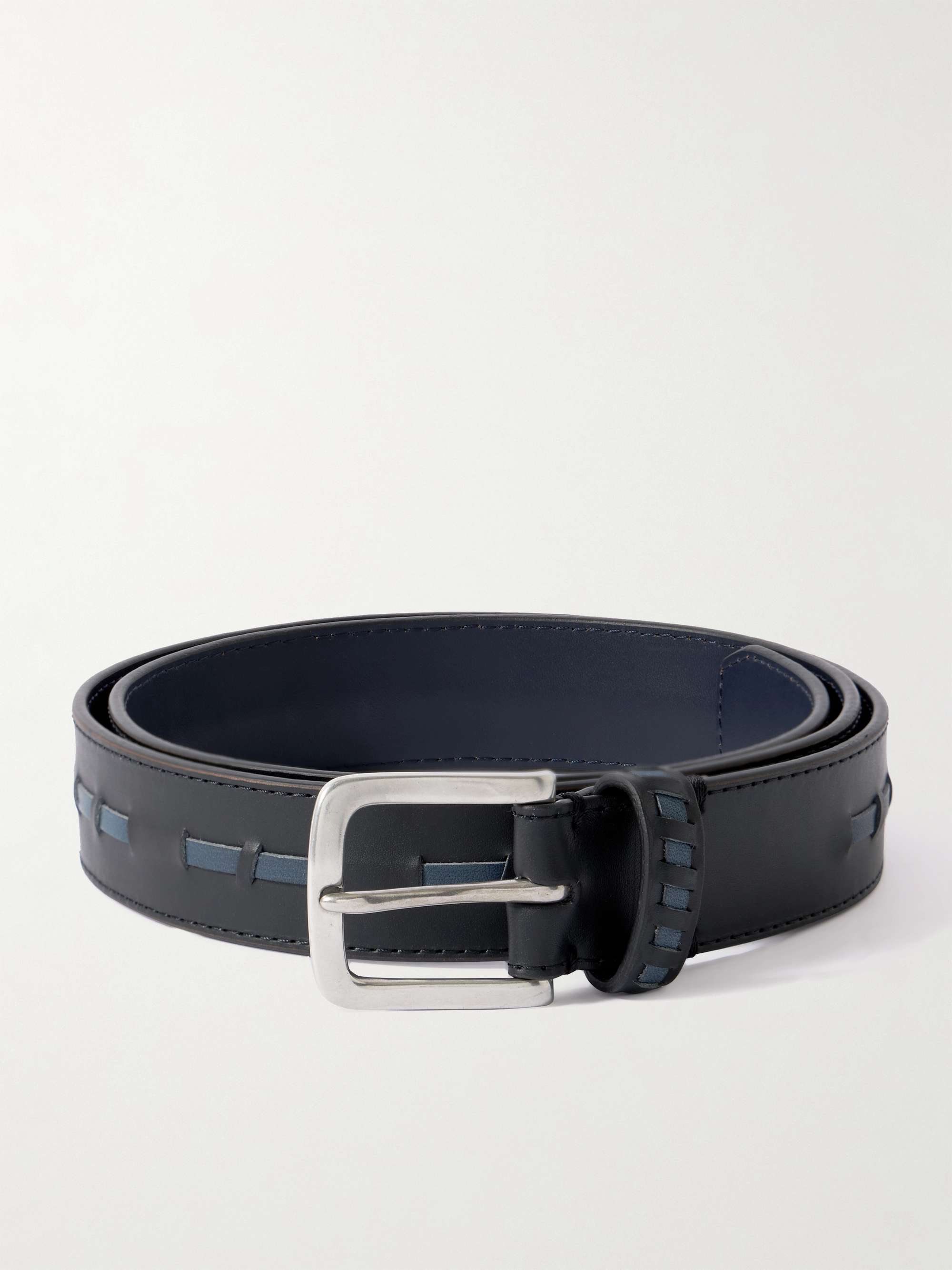 PAUL SMITH 3cm Whipstitched Leather Belt for Men MR PORTER