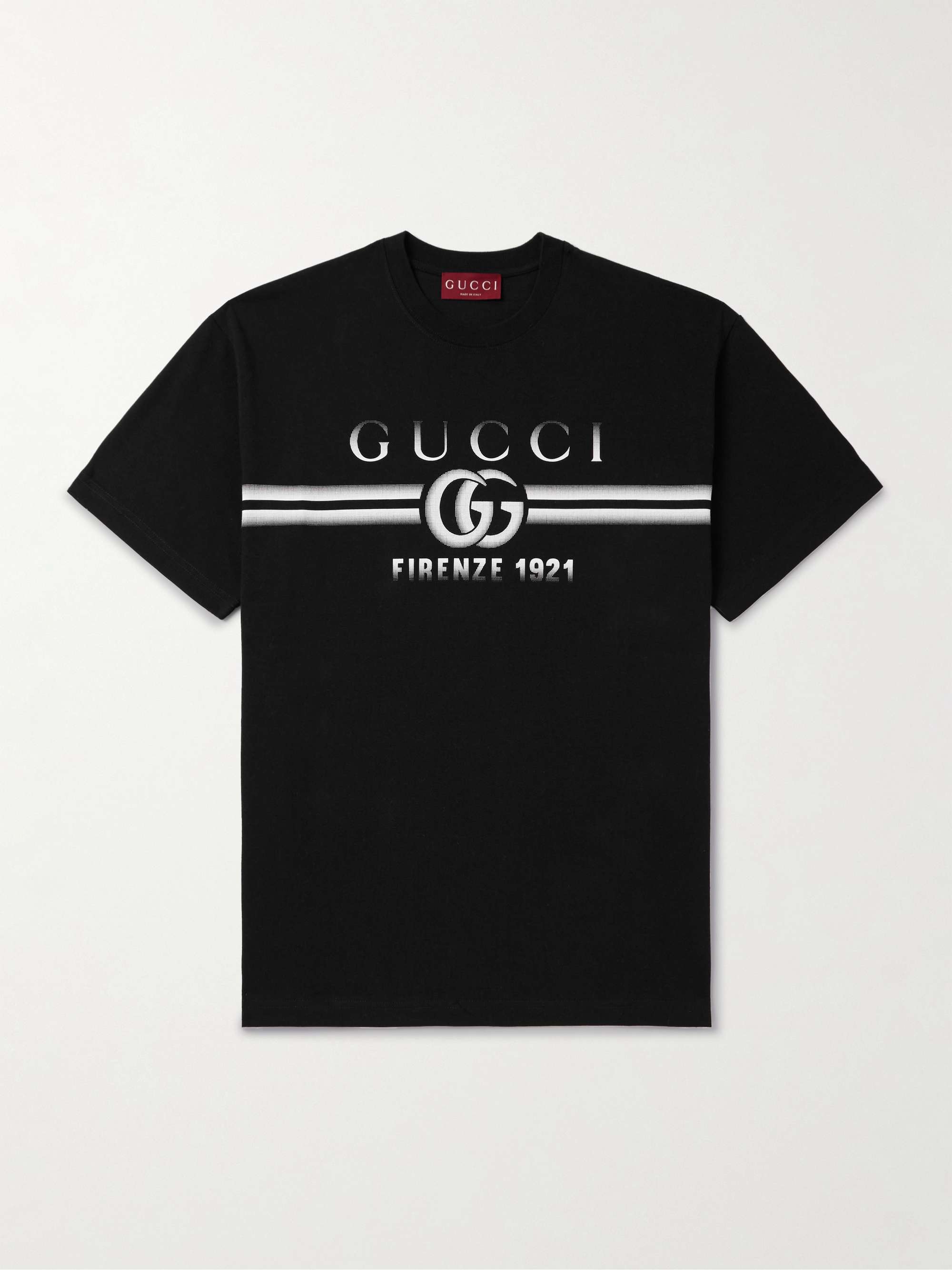 GUCCI コットンジャージー Tシャツ ロゴプリント入り | ミスターポーター