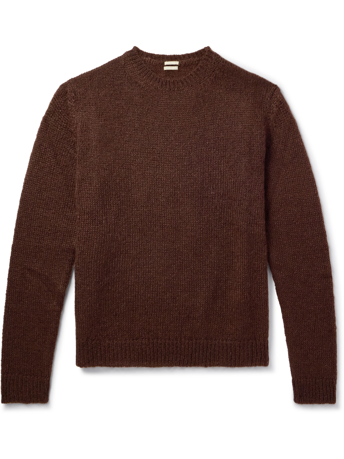 Massimo Alba Alder Mohair And Silk-blend Sweater In Brown