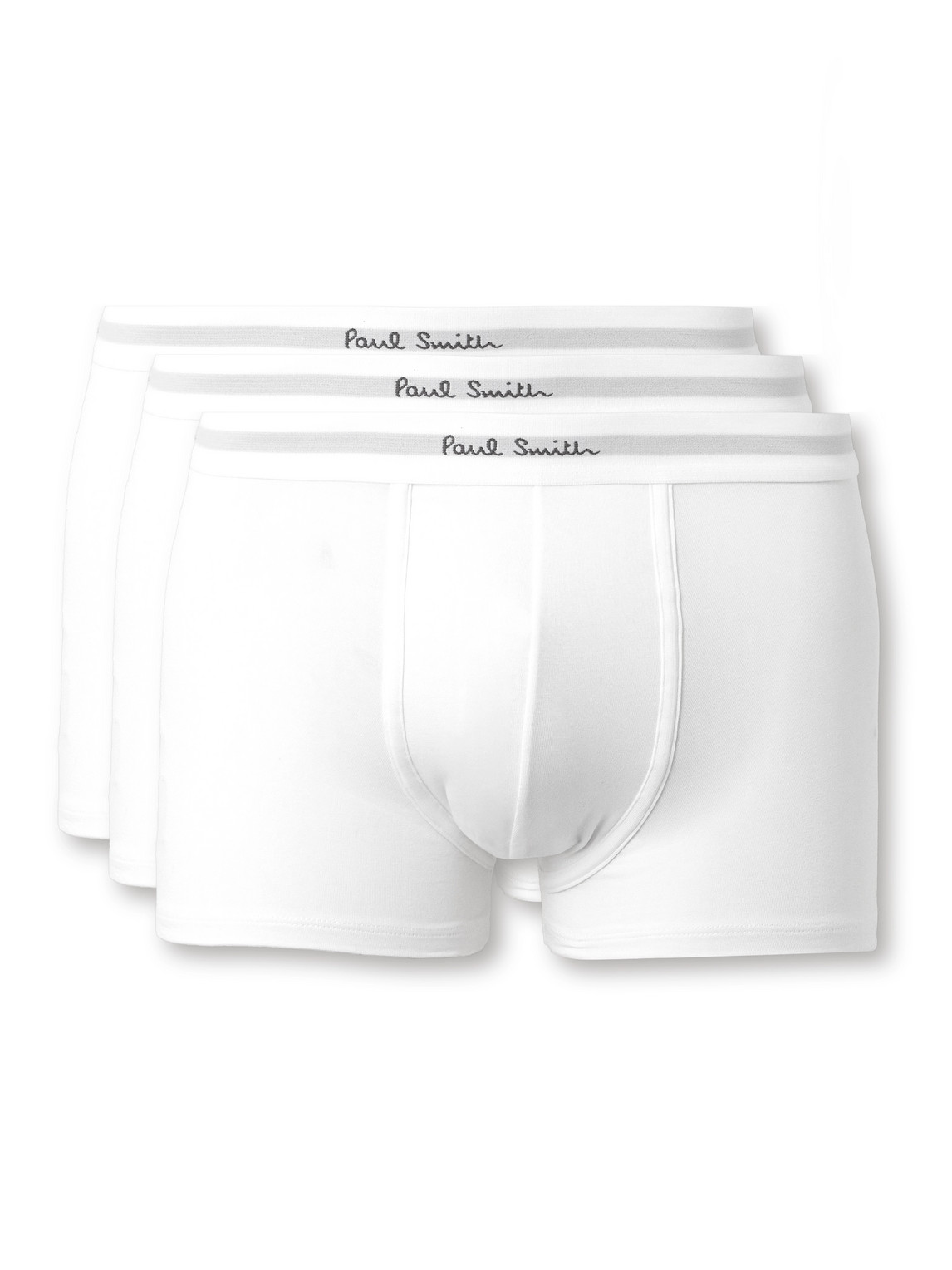 Paul Smith Three-pack Stretch Cotton-jersey Boxer Briefs In White