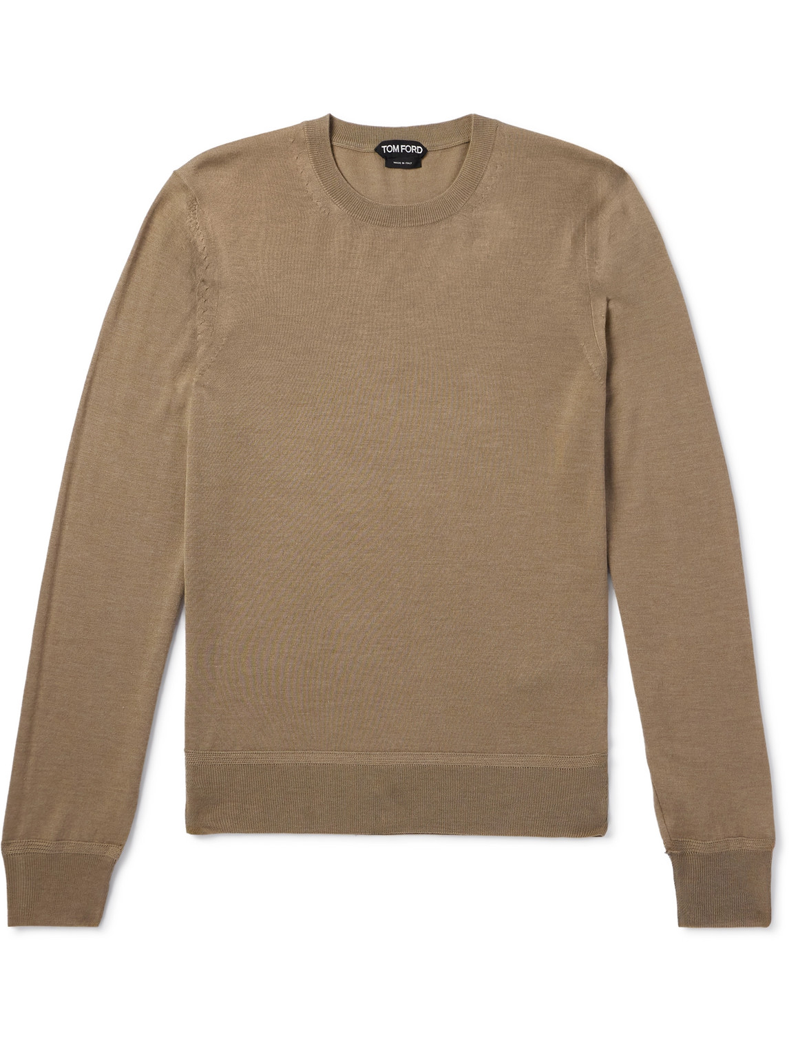 Tom Ford Cashmere And Silk-blend Sweater In Brown