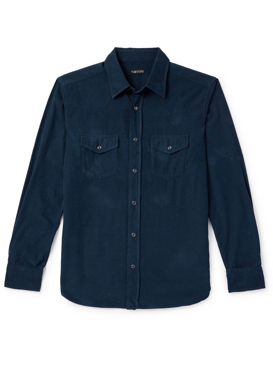 Tom Ford Cotton-corduroy Western Shirt In Blue